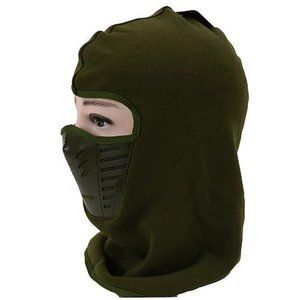 Balaclava Winter Fleece Windproof Face Thermal Mask Air Flow Winter Army Green